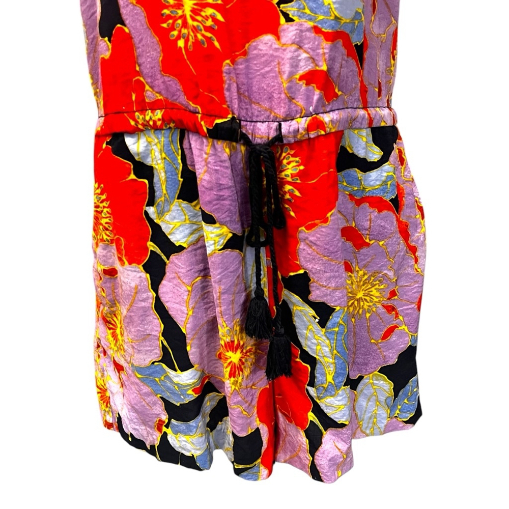 LOFT Petites Full Bloom Romper Jumpsuit Shorts, MP, Floral/Multi - Picture 6 of 15